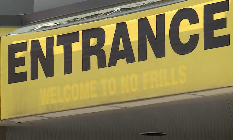 Store entrance sign